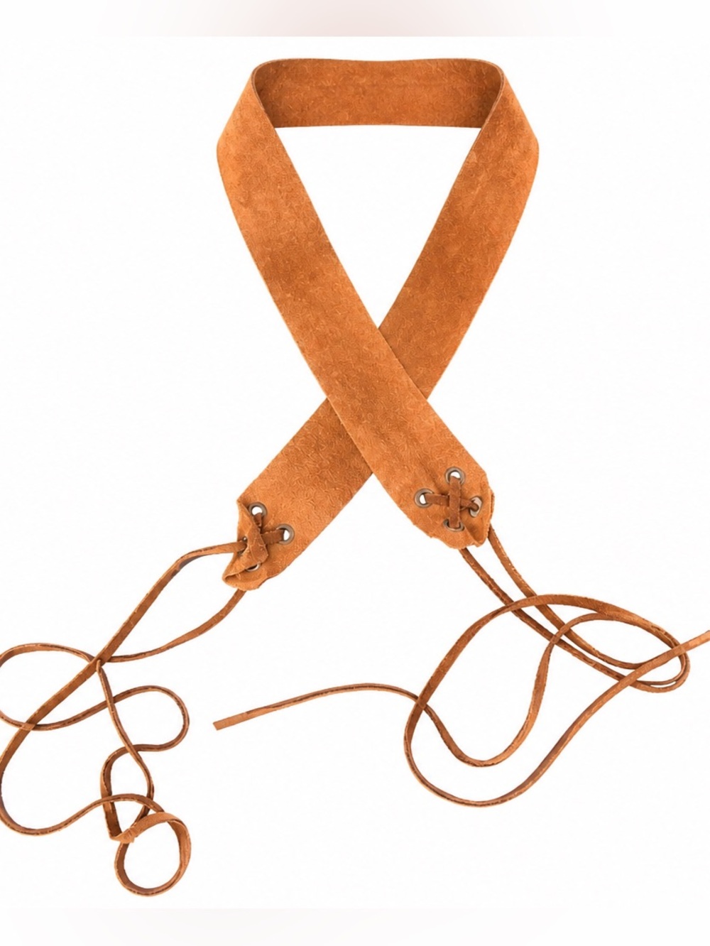 Suede tie belt